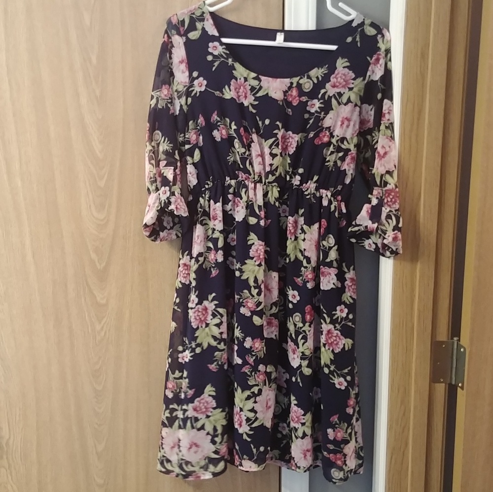 Pink Blush Floral Maternity Dress